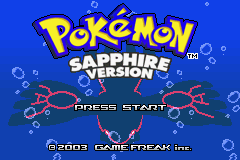 Pokemon Sapphire 3 in 1 Title Screen